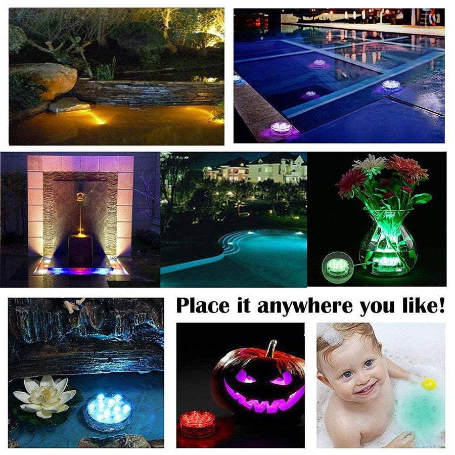Waterproof LED Pool Lights Remote Control